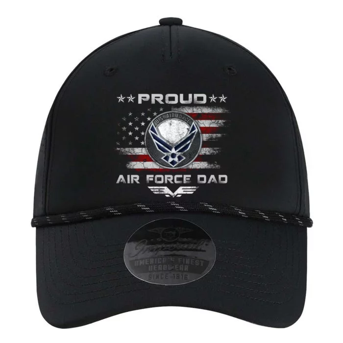 Proud Air Force Dad Military Veteran Pride Us Flag Cute Gift Performance The Dyno Cap