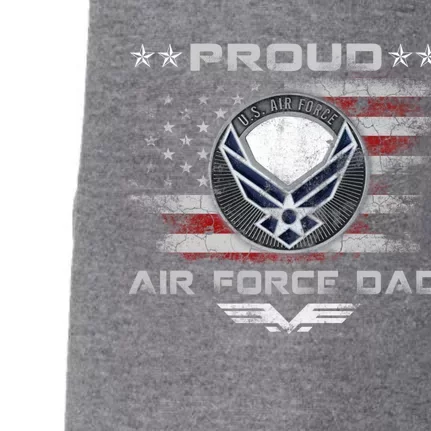 Proud Air Force Dad Military Veteran Pride Us Flag Cute Gift Doggie 3-End Fleece Hoodie