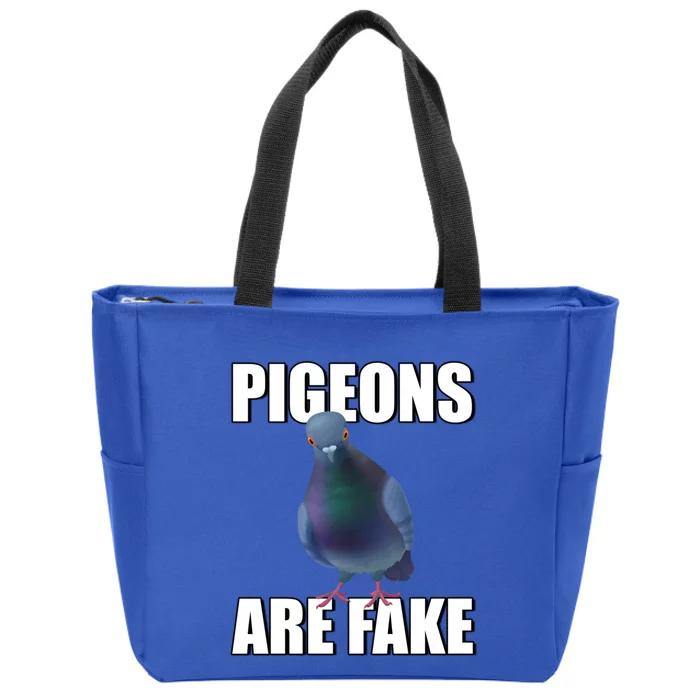 Pigeons Are Fake Liars Birds Are Not Real Spies Gift Zip Tote Bag