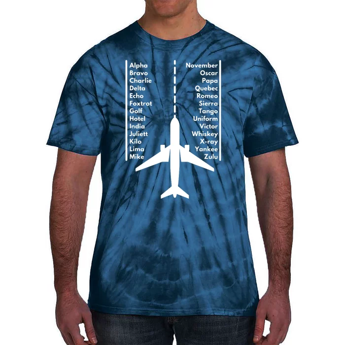 Phonetica Alphabet Funny Pilot Aviation Airplane Gift Tie-Dye T-Shirt