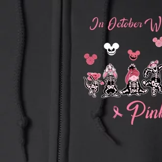 Pooh And Friends Skeleton Balloon In October Halloween Cute Full Zip Hoodie