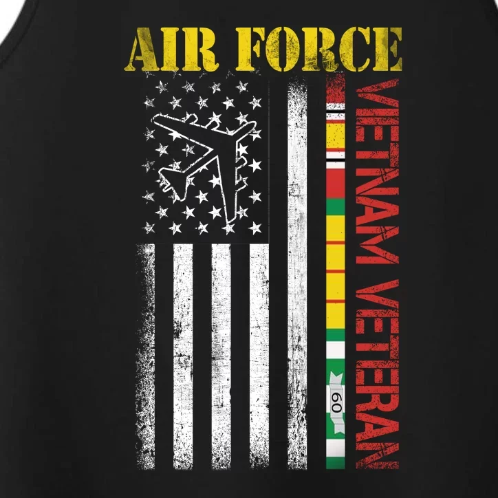 Proud Air Force Vietnam Veteran American Flag Gift Performance Tank