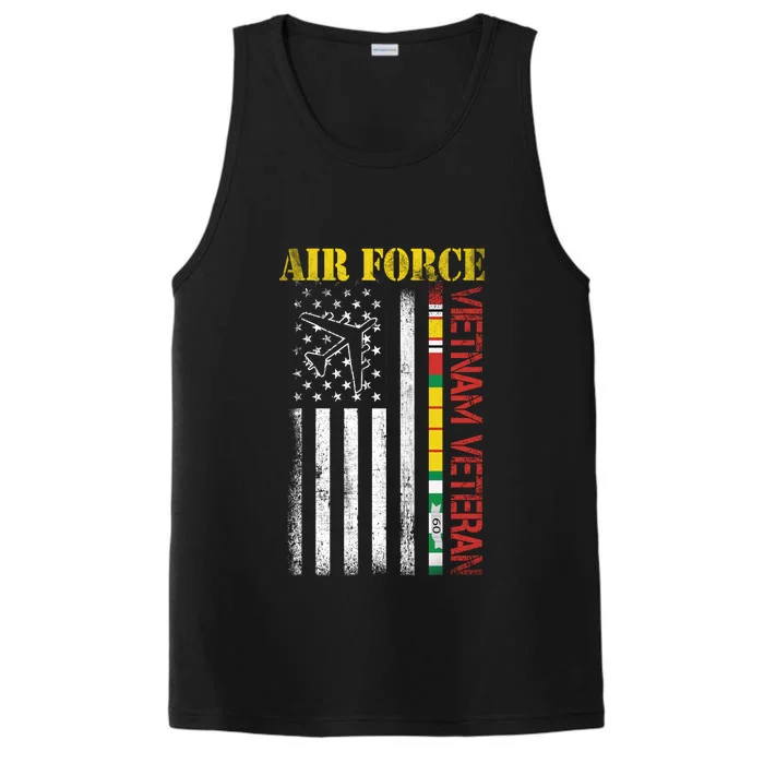 Proud Air Force Vietnam Veteran American Flag Gift Performance Tank