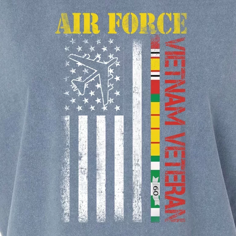 Proud Air Force Vietnam Veteran American Flag Gift Garment-Dyed Women's Muscle Tee