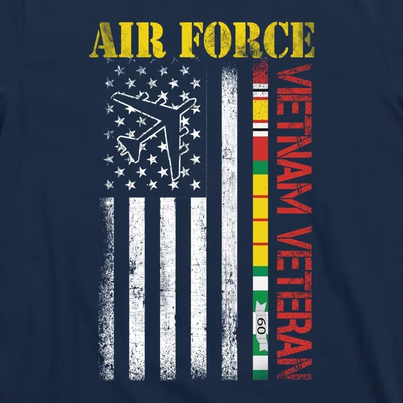 Proud Air Force Vietnam Veteran American Flag Gift T-Shirt