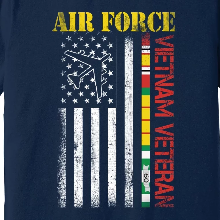 Proud Air Force Vietnam Veteran American Flag Gift Premium T-Shirt