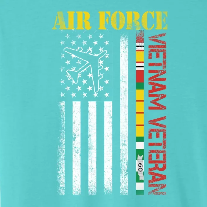 Proud Air Force Vietnam Veteran American Flag Gift ChromaSoft Performance T-Shirt