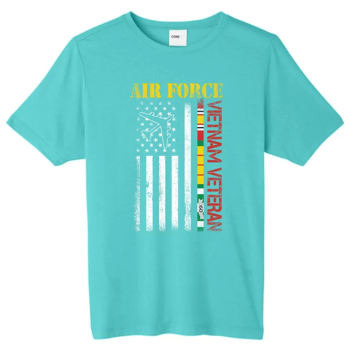 Proud Air Force Vietnam Veteran American Flag Gift ChromaSoft Performance T-Shirt