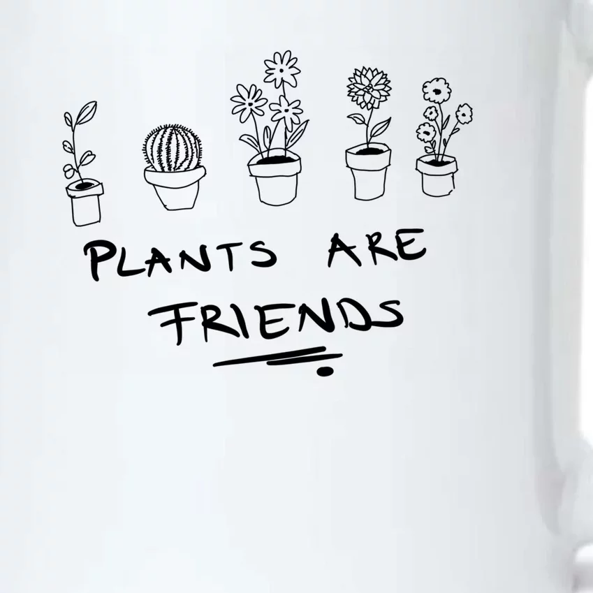 Plants Are Friends Black Color Changing Mug