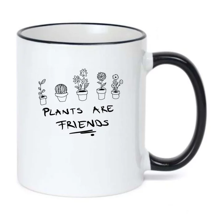 Plants Are Friends Black Color Changing Mug