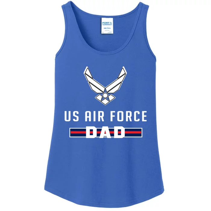 Proud Air Force Dad Military Pride Gift Ladies Essential Tank