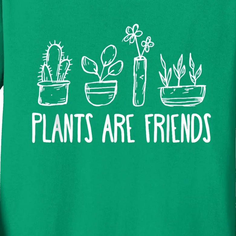 Plants Are Friends Kids Long Sleeve Shirt