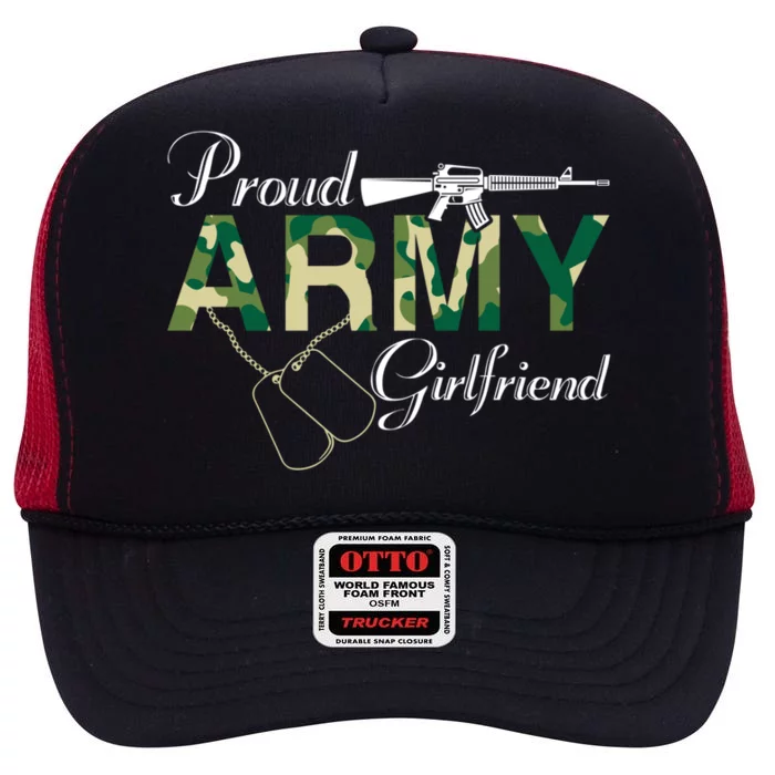 Proud Army Friend Army Friend Gift Army Graduation Meaningful Gift High Crown Mesh Trucker Hat