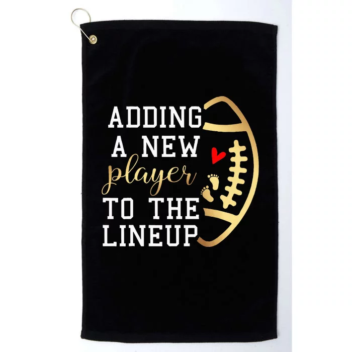 Pregnancy Announcement Football Thanksgiving Fall Platinum Collection Golf Towel