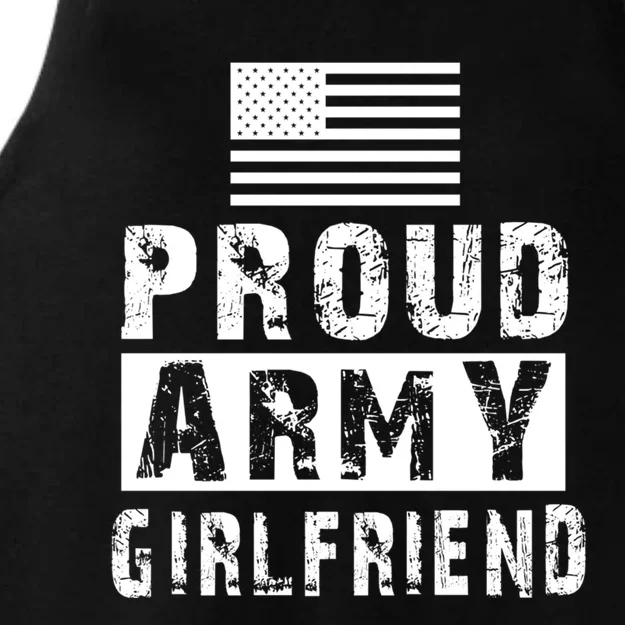 Proud Army Friend Family Military Appreciation Graphic Funny Gift Ladies Tri-Blend Wicking Tank