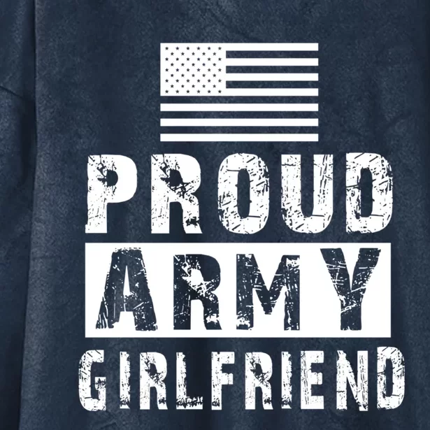 Proud Army Friend Family Military Appreciation Graphic Funny Gift Hooded Wearable Blanket