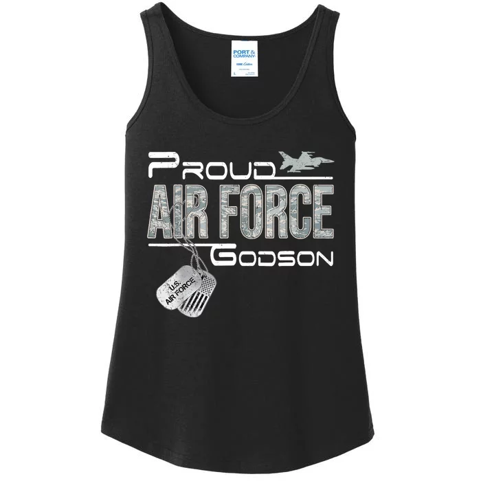 Proud Air Force Godson US Air Force Graduation Godson Ladies Essential Tank