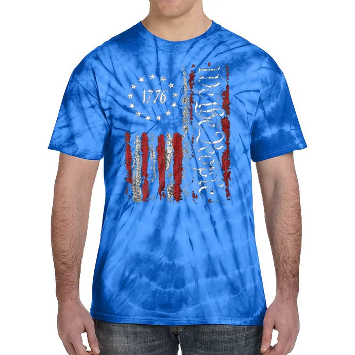 Print American Flag Patriotic 1776 We The People Usa Gift Tie-Dye T-Shirt