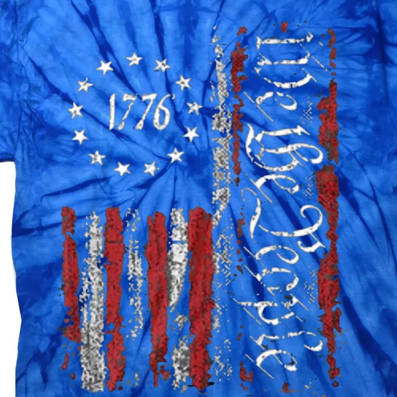 Print American Flag Patriotic 1776 We The People Usa Gift Tie-Dye T-Shirt