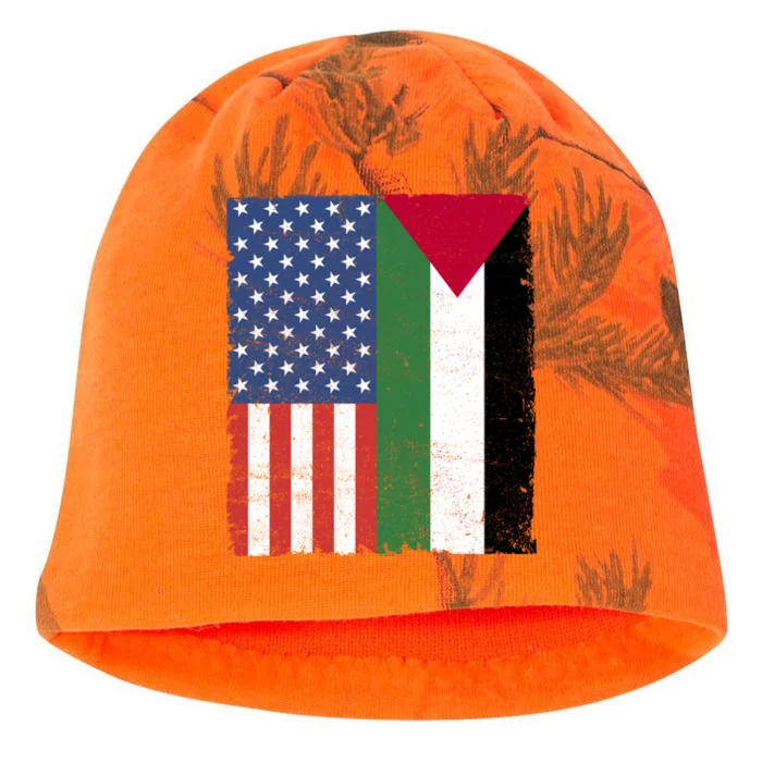 Palestinian American Flag Free Palestine Free Gaza Palestine Gift Kati - Camo Knit Beanie