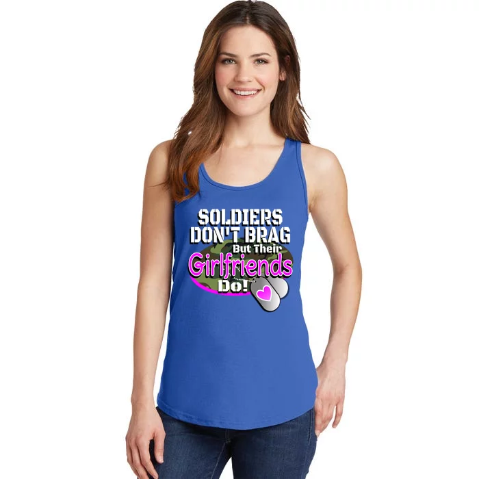 Proud Army Friend Gift Soldiers Don't Brag Military Ladies Essential Tank