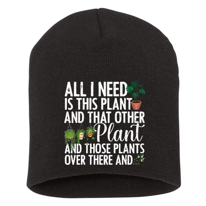 Plant Art For Women Gardening Plant Short Acrylic Beanie