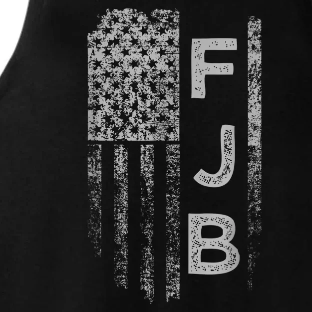 Pro America Flag Fuck Biden FJB Ladies Tri-Blend Wicking Tank