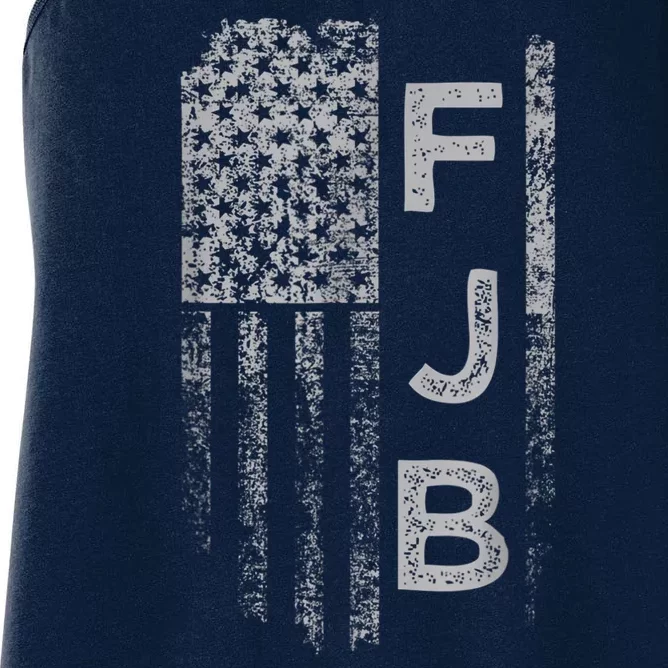 Pro America Flag Fuck Biden FJB Women's Racerback Tank