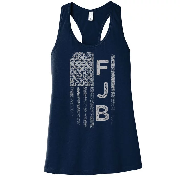 Pro America Flag Fuck Biden FJB Women's Racerback Tank