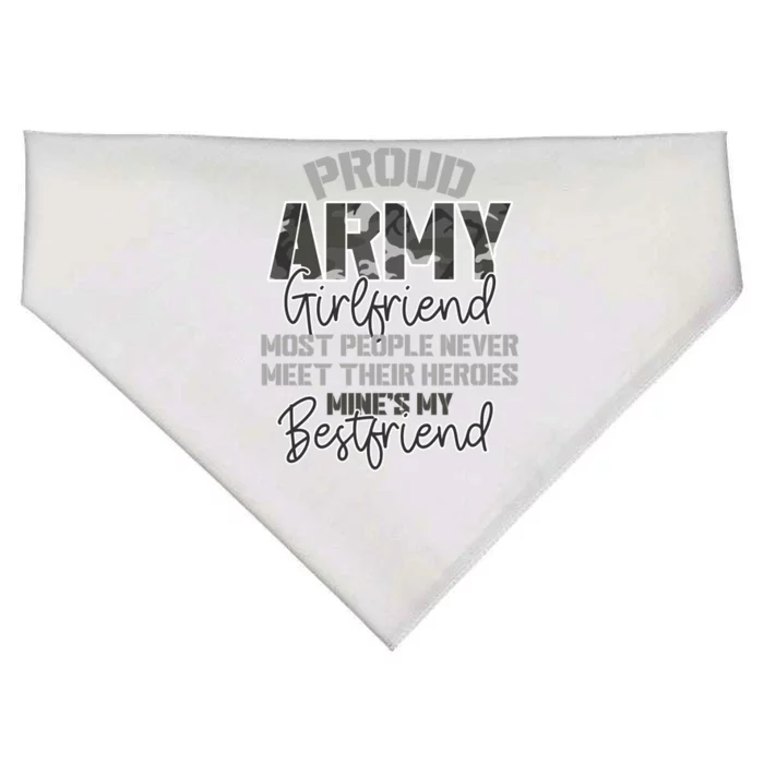 Proud Army Friend To Hero Best Friend Memorial Day Gift USA-Made Doggie Bandana