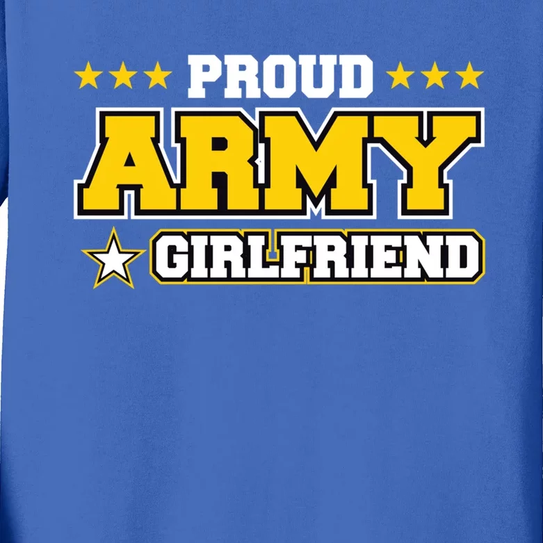 Proud Army Friend Gift Us Military Friend Family Kids Long Sleeve Shirt