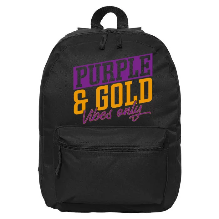 Purple And Gold Vibes 16 in Basic Backpack