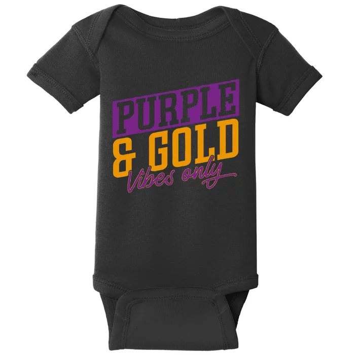 Purple And Gold Vibes Baby Bodysuit