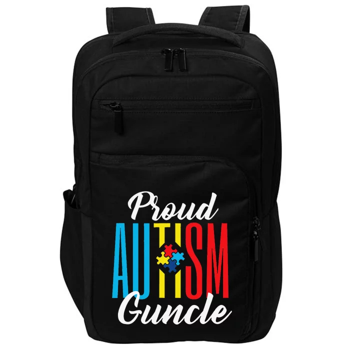 Proud Autism Guncle Great Uncle Awareness Support Impact Tech Backpack