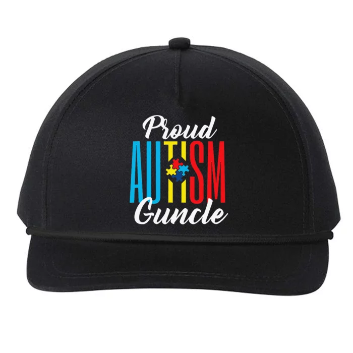 Proud Autism Guncle Great Uncle Awareness Support Snapback Five-Panel Rope Hat