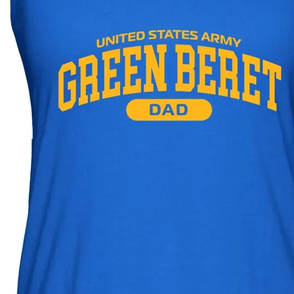 Proud Army Green Beret Dad Cute Gift Ladies Essential Flowy Tank