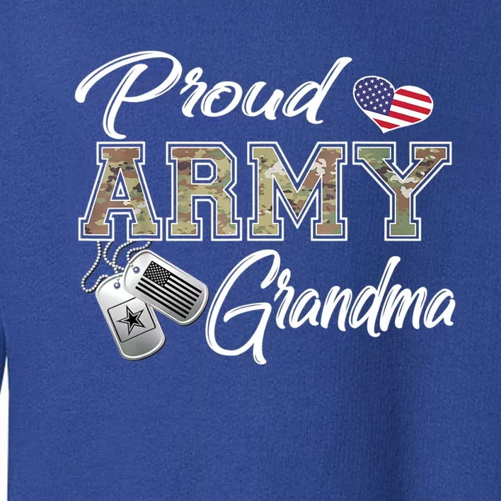 Proud Army Grandma Shirt Military Pride Toddler Sweatshirt