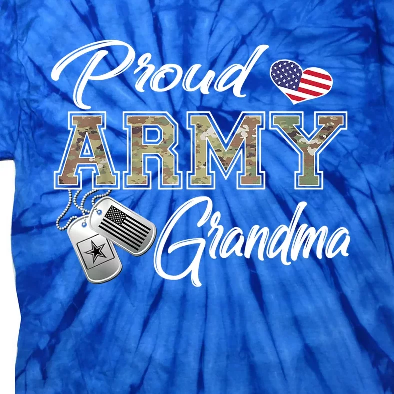 Proud Army Grandma Shirt Military Pride Tie-Dye T-Shirt