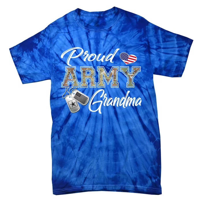 Proud Army Grandma Shirt Military Pride Tie-Dye T-Shirt