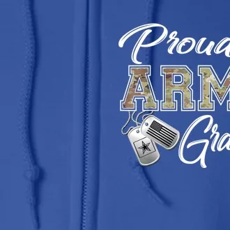 Proud Army Grandma Shirt Military Pride Full Zip Hoodie