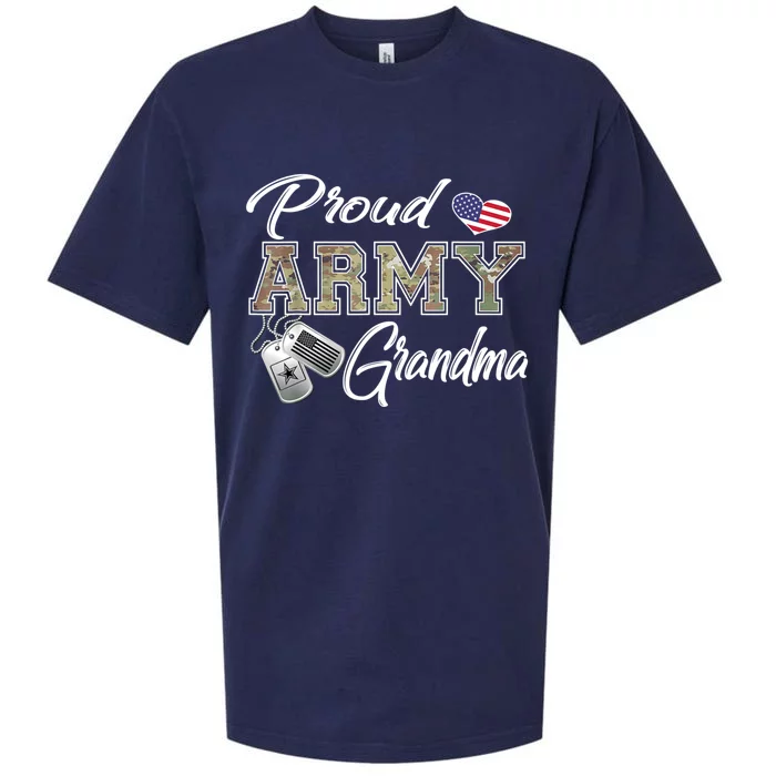 Proud Army Grandma Shirt Military Pride Sueded Cloud Jersey T-Shirt