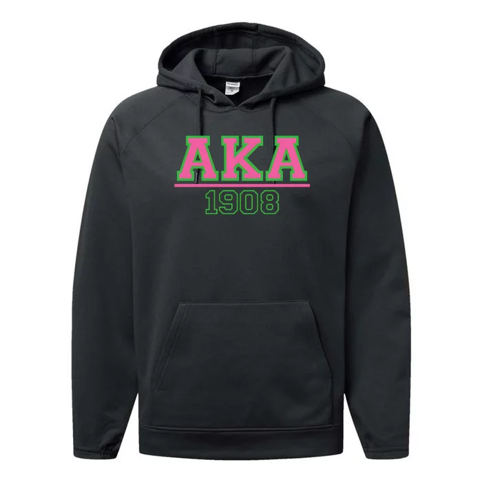 Pink And Green Aka 1908 Performance Fleece Hoodie