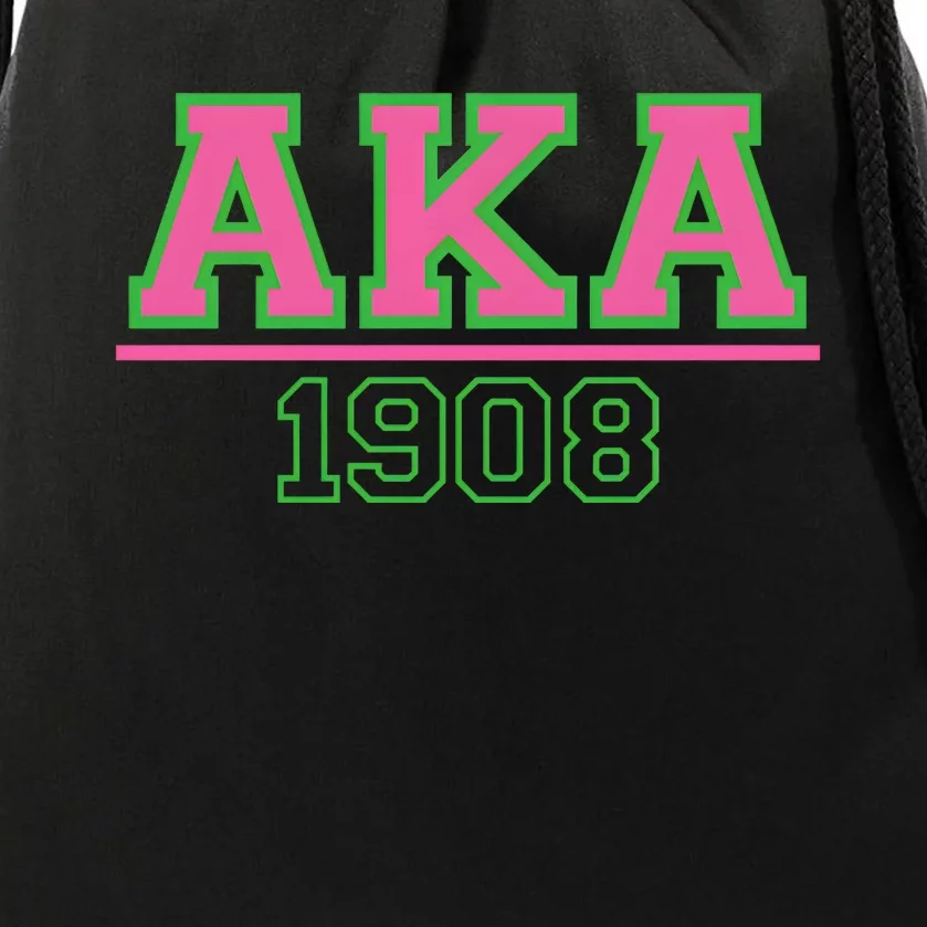 Pink And Green Aka 1908 Drawstring Bag