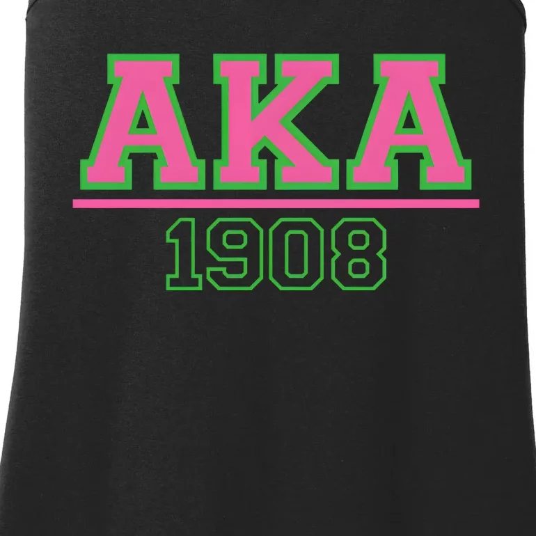 Pink And Green Aka 1908 Ladies Essential Tank