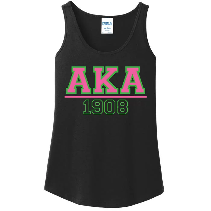 Pink And Green Aka 1908 Ladies Essential Tank