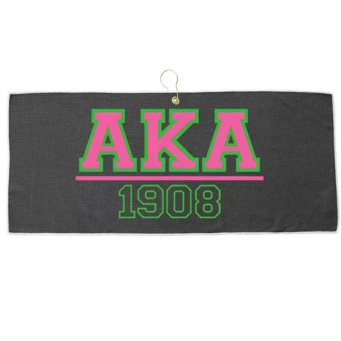 Pink And Green Aka 1908 Large Microfiber Waffle Golf Towel