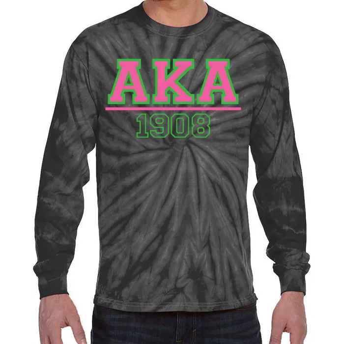 Pink And Green Aka 1908 Tie-Dye Long Sleeve Shirt