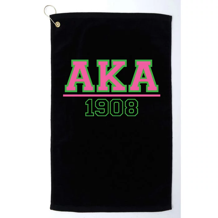 Pink And Green Aka 1908 Platinum Collection Golf Towel