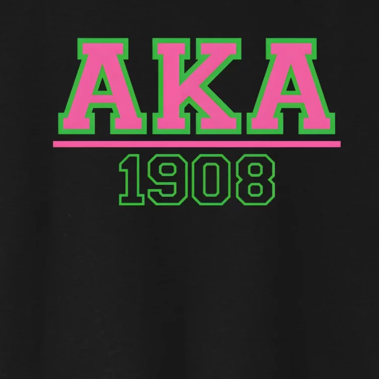 Pink And Green Aka 1908 Women's Crop Top Tee