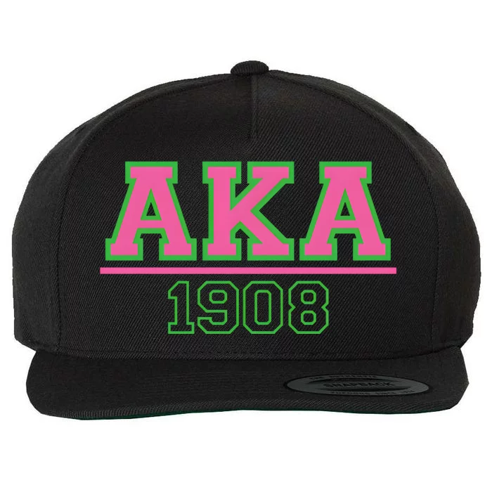 Pink And Green Aka 1908 Wool Snapback Cap